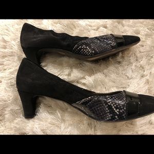 AGL 2” heel, black and snakeskin